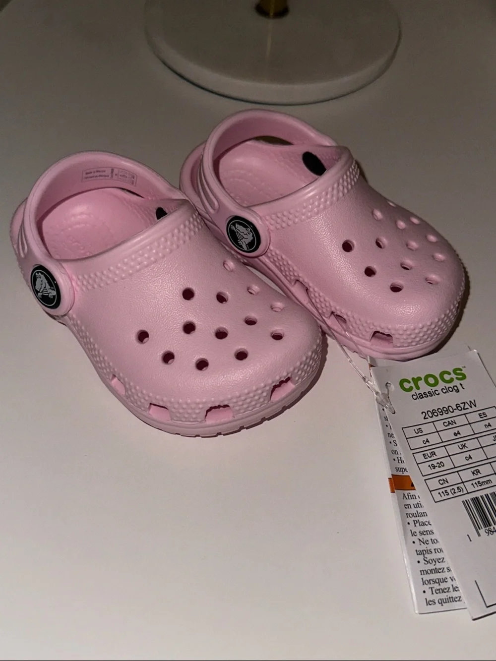 CROCS Kids' Classic Clog in Light Pink